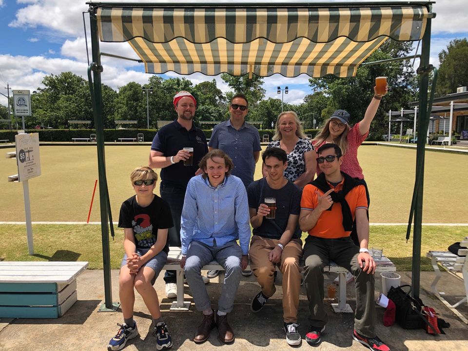 Aristotle team at the bowls club